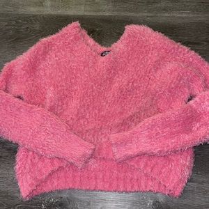 Pink fuzzy sweater, medium